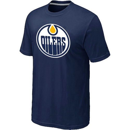 NHL Edmonton Oilers Big & Tall Logo D.Blue T-Shirt NHL Edmonton Oilers Big & Tall Logo D.Blue T-Shirt