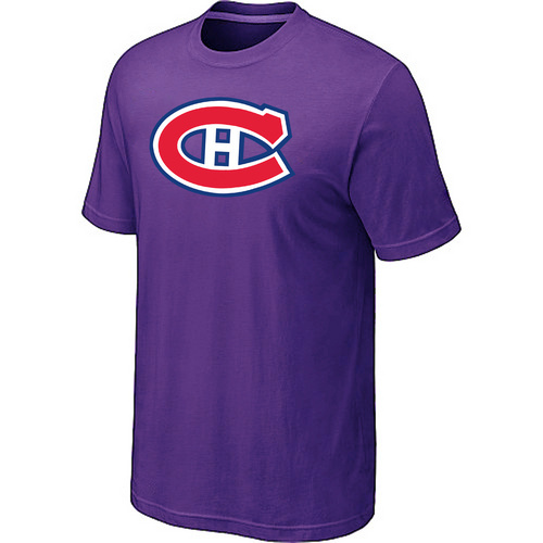 NHL Montreal Canadiens Big & Tall Logo Purple T-Shirt