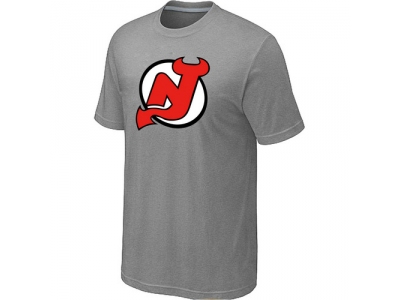 NHL New Jersey Devils Big & Tall Logo L.Grey T-Shirt NHL New Jersey Devils Big & Tall Logo L.Grey T-Shirt