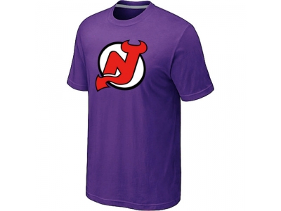 NHL New Jersey Devils Big & Tall Logo Purple T-Shirt NHL New Jersey Devils Big & Tall Logo Purple T-Shirt