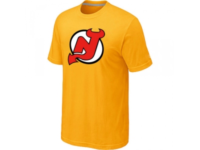 NHL New Jersey Devils Big & Tall Logo Yellow T-Shirt NHL New Jersey Devils Big & Tall Logo Yellow T-Shirt