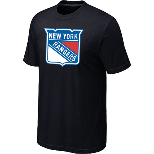 NHL New York Rangers Big & Tall Logo Black T-Shirt NHL New York Rangers Big & Tall Logo Black T-Shirt