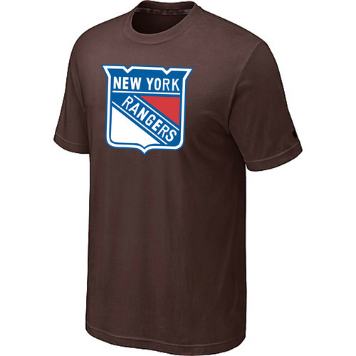 NHL New York Rangers Big & Tall Logo Brown T-Shirt NHL New York Rangers Big & Tall Logo Brown T-Shirt