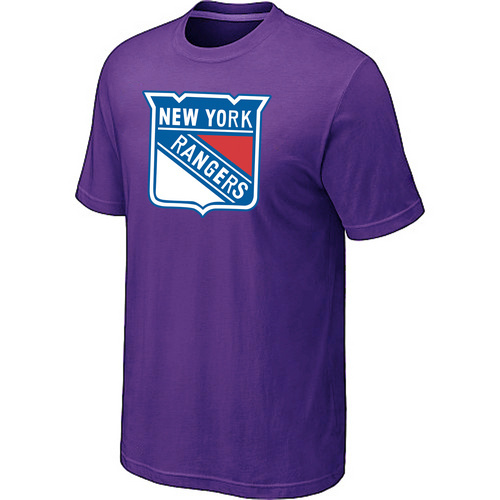NHL New York Rangers Big & Tall Logo Purple T-Shirt NHL New York Rangers Big & Tall Logo Purple T-Shirt