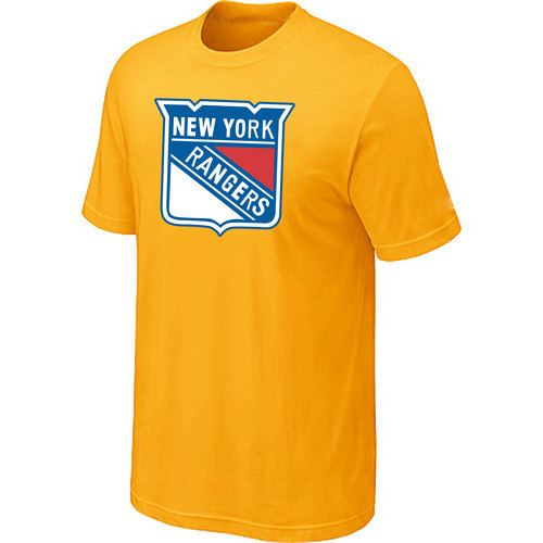 NHL New York Rangers Big & Tall Logo Yellow T-Shirt NHL New York Rangers Big & Tall Logo Yellow T-Shirt