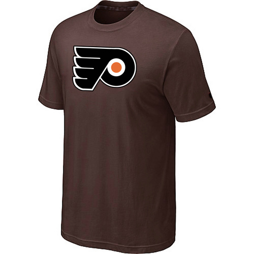 NHL Philadelphia Flyers Big & Tall Logo Brown T-Shirt NHL Philadelphia Flyers Big & Tall Logo Brown T-Shirt