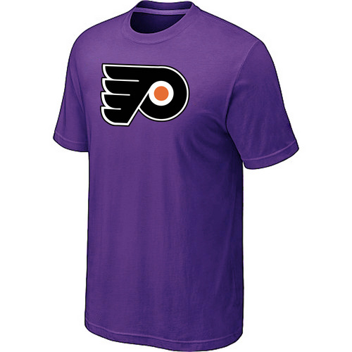 NHL Philadelphia Flyers Big & Tall Logo Purple T-Shirt NHL Philadelphia Flyers Big & Tall Logo Purple T-Shirt