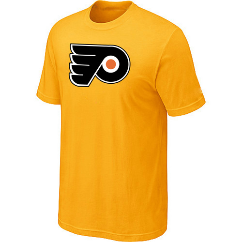 NHL Philadelphia Flyers Big & Tall Logo Yellow T-Shirt NHL Philadelphia Flyers Big & Tall Logo Yellow T-Shirt