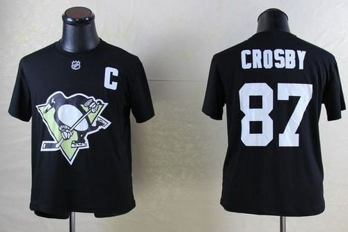 NHL Pittsburgh Penguins #87 Sidney Crosby Black T-Shirt