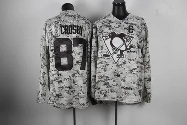 NHL Pittsburgh Penguins 87 Sidney CROSBY Camo Jerseys(C patch)