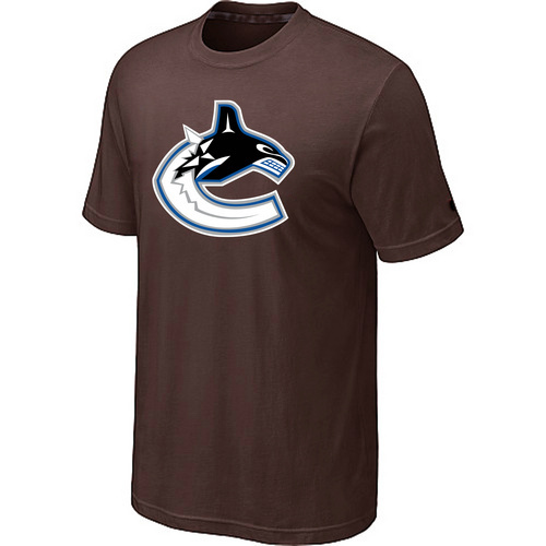 NHL Vancouver Canucks Brown Big & Tall Logo T-Shirt NHL Vancouver Canucks Brown Big & Tall Logo T-Shirt