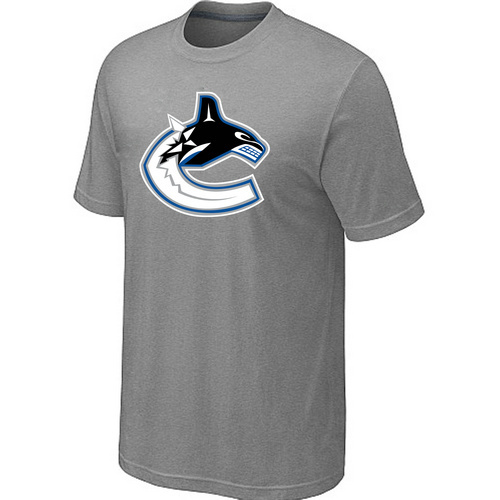 NHL Vancouver Canucks L.Grey Big & Tall Logo T-Shirt NHL Vancouver Canucks L.Grey Big & Tall Logo T-Shirt