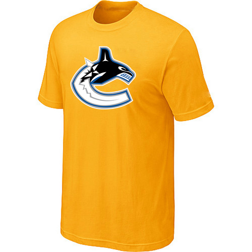 NHL Vancouver Canucks Yellow Big & Tall Logo T-Shirt NHL Vancouver Canucks Yellow Big & Tall Logo T-Shirt