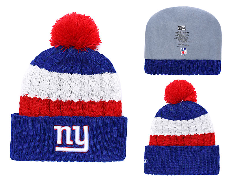 NY Giants Classic Royal Pom Knit Hat YD