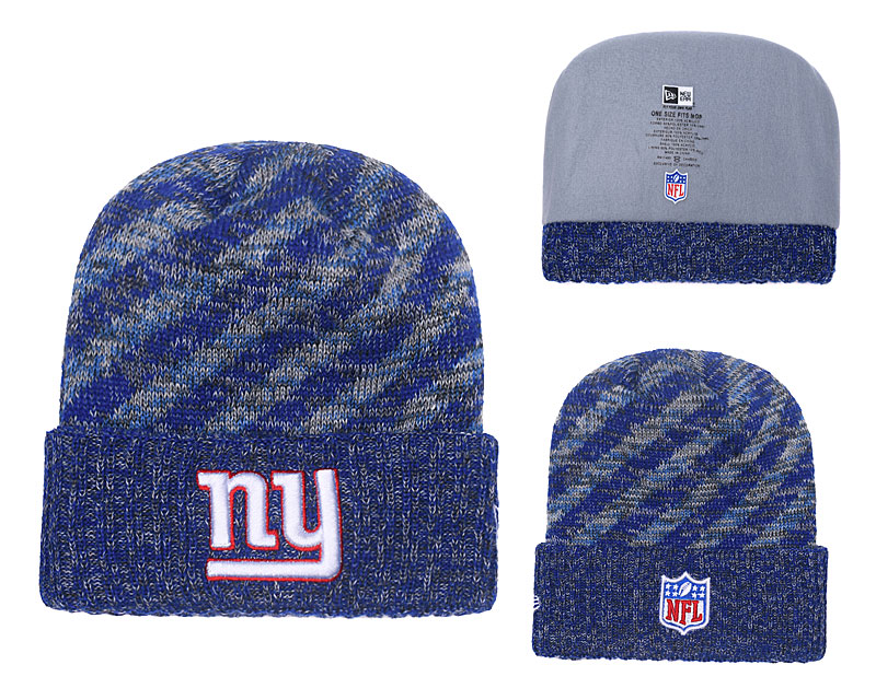 NY Giants Royal 2018 NFL Sideline Cold Weather Cuffed Knit Hat YD