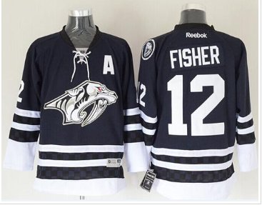 Nashville Predators #12 Mike Fisher Blue Third Stitched NHL Jersey