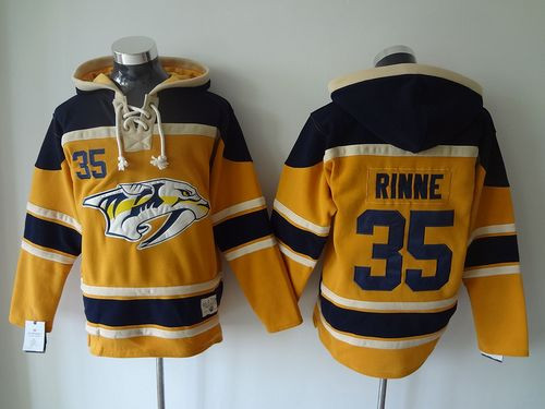 Nashville Predators #35 Pekka Rinne Yellow Sawyer Hooded Sweatshirt Stitched NHL Jersey Nashville Predators #35 Pekka Rinne Yellow Sawyer Hooded Sweatshirt Stitched NHL Jersey