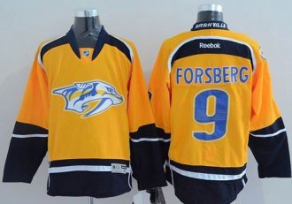 Nashville Predators #9 Filip Forsberg Yellow Home Stitched NHL Jersey