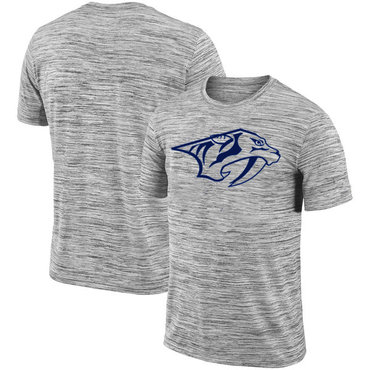 Nashville Predators 2018 Heathered Black Sideline Legend Velocity Travel Performance T-Shirt Nashville Predators 2018 Heathered Black Sideline Legend Velocity Travel Performance T-Shirt