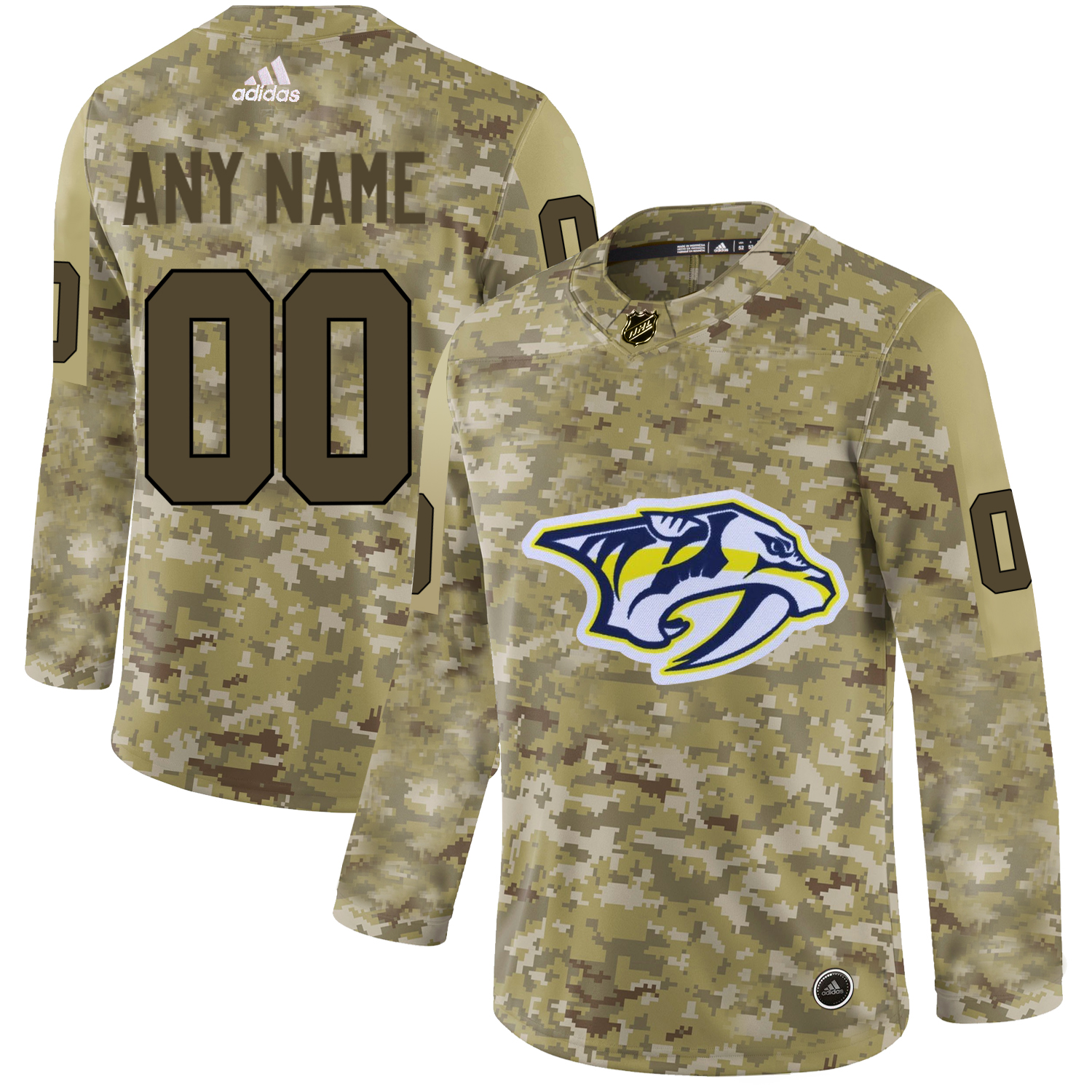 Nashville Predators Camo Men's Customized Adidas Jersey Nashville Predators Camo Men's Customized Adidas Jersey