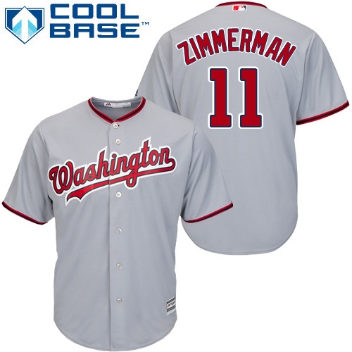 Nationals #11 Ryan Zimmerman Grey Cool Base Stitched Youth MLB Jersey Nationals #11 Ryan Zimmerman Grey Cool Base Stitched Youth MLB Jersey