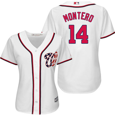 Nationals #14 Miguel Montero White Home Women's Stitched MLB Jersey Nationals #14 Miguel Montero White Home Women's Stitched MLB Jersey