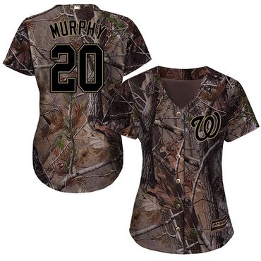 Nationals #20 Daniel Murphy Camo Realtree Collection Cool Base Women's Stitched Baseball Jersey Nationals #20 Daniel Murphy Camo Realtree Collection Cool Base Women's Stitched Baseball Jersey