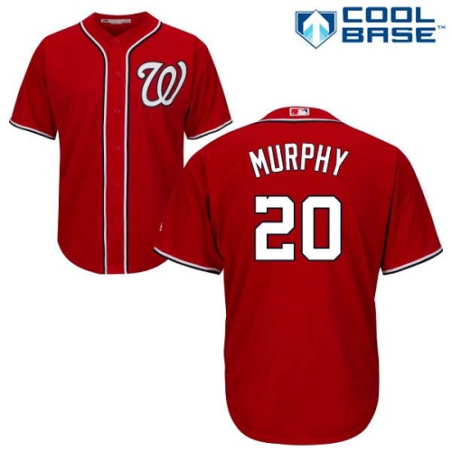 Nationals #20 Daniel Murphy Red Cool Base Stitched Youth MLB Jersey Nationals #20 Daniel Murphy Red Cool Base Stitched Youth MLB Jersey