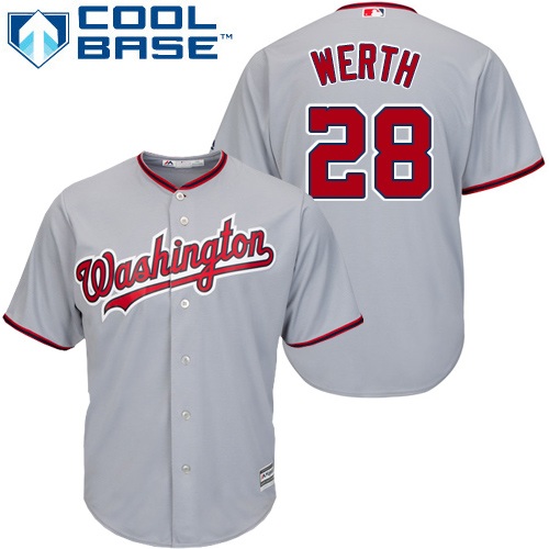 Nationals #28 Jayson Werth Grey Cool Base Stitched Youth MLB Jersey Nationals #28 Jayson Werth Grey Cool Base Stitched Youth MLB Jersey