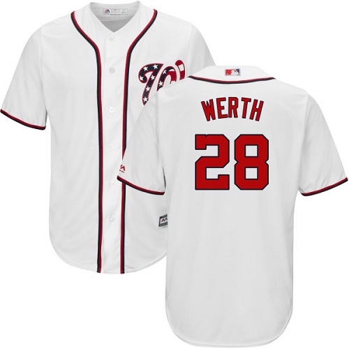 Nationals #28 Jayson Werth White Cool Base Stitched Youth MLB Jersey Nationals #28 Jayson Werth White Cool Base Stitched Youth MLB Jersey