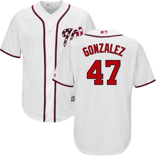 Nationals #47 Gio Gonzalez White Cool Base Stitched Youth MLB Jersey Nationals #47 Gio Gonzalez White Cool Base Stitched Youth MLB Jersey