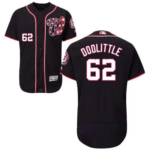 Nationals #62 Sean Doolittle Navy Blue Flexbase Authentic Collection Stitched Baseball Jersey
