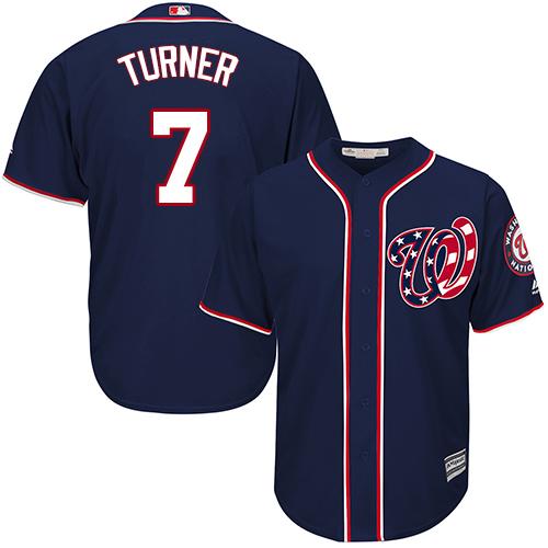 Nationals #7 Trea Turner Navy Blue Cool Base Stitched Youth MLB Jersey Nationals #7 Trea Turner Navy Blue Cool Base Stitched Youth MLB Jersey