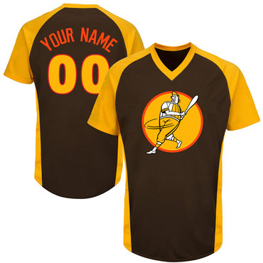 Nationals Brown Men's Customized New Design Jersey Nationals Brown Men's Customized New Design Jersey