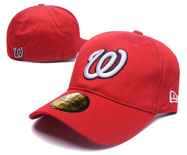 Nationals Fresh Logo Red Adjustable Hat DF