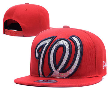 Nationals Sequins Logo Red Adjustable Hat YD