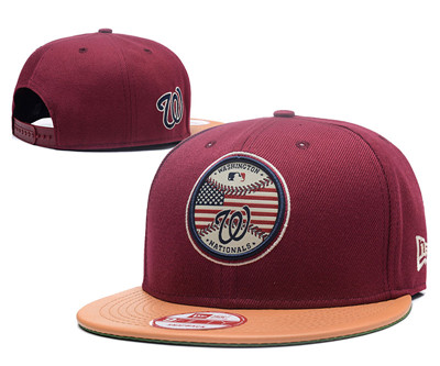 Nationals Team Logo Burgundy Adjustable Hat GS