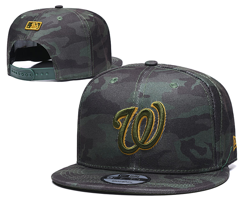 Nationals Team Logo Camo Adjustable Hat TX