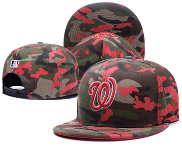 Nationals Team Logo Camo Adjustable Hat YS