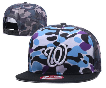 Nationals Team Logo Camo Adjustable Hat YS