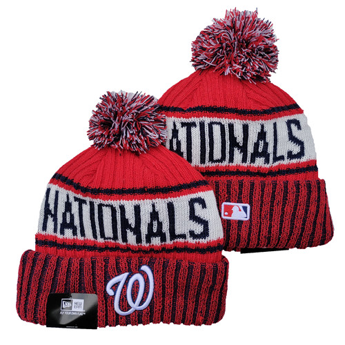 Nationals Team Logo Pom Knit Hat YD Nationals Team Logo Pom Knit Hat YD