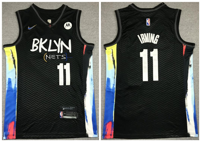 Nets 11 Kyrie Irving Black 2021 City Edition Nike Swingman Jersey