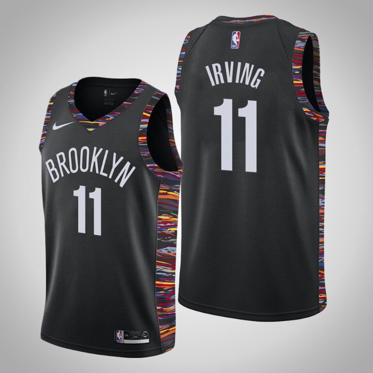Nets 11 Kyrie Irving Black City Edition Nike Swingman Jersey