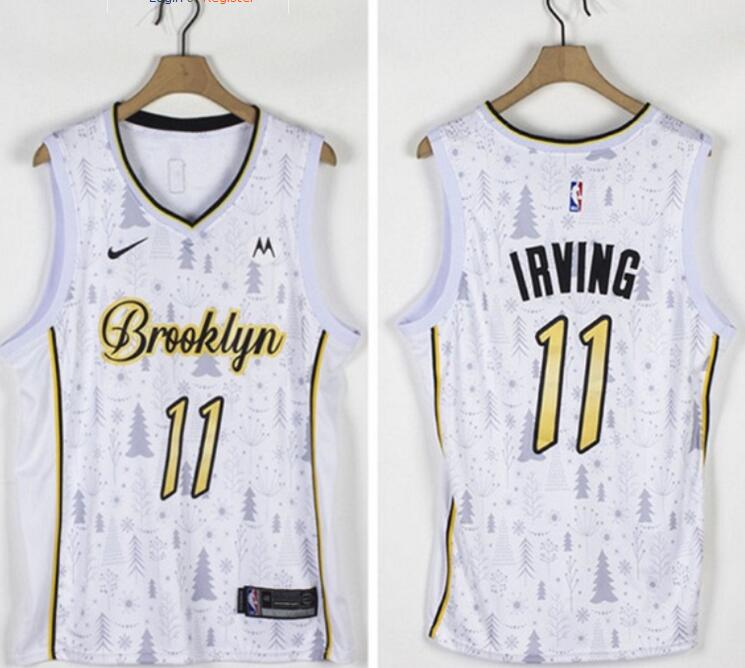 Nets 11 Kyrie Irving White Nike Christmas Edition Swingman Jersey Nets 11 Kyrie Irving White Nike Christmas Edition Swingman Jersey