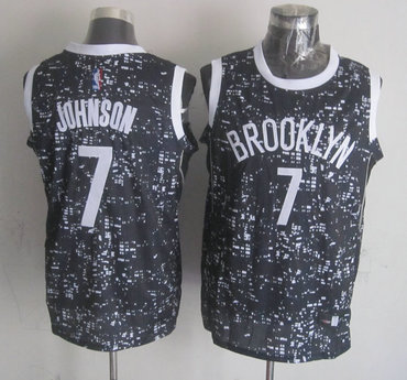 Nets 7 Joe Johnson Black City Luminous Jersey