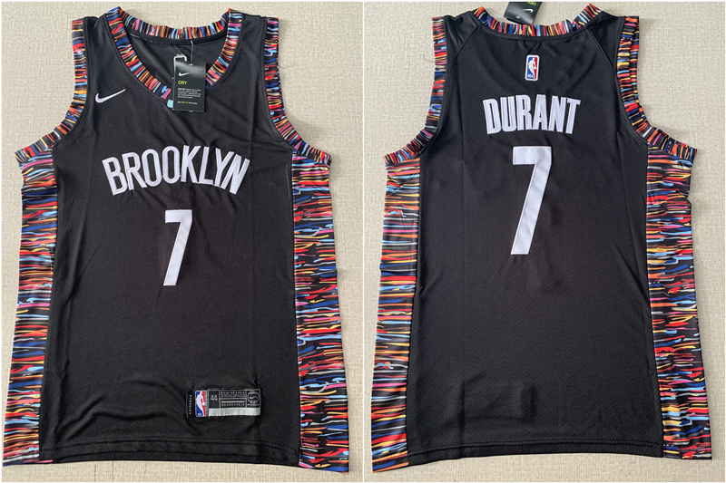 Nets 7 Kevin Durant Black City Edition Nike Swingman Jersey