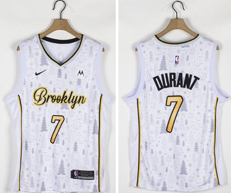 Nets 7 Kevin Durant White Nike Christmas Edition Swingman Jersey Nets 7 Kevin Durant White Nike Christmas Edition Swingman Jersey