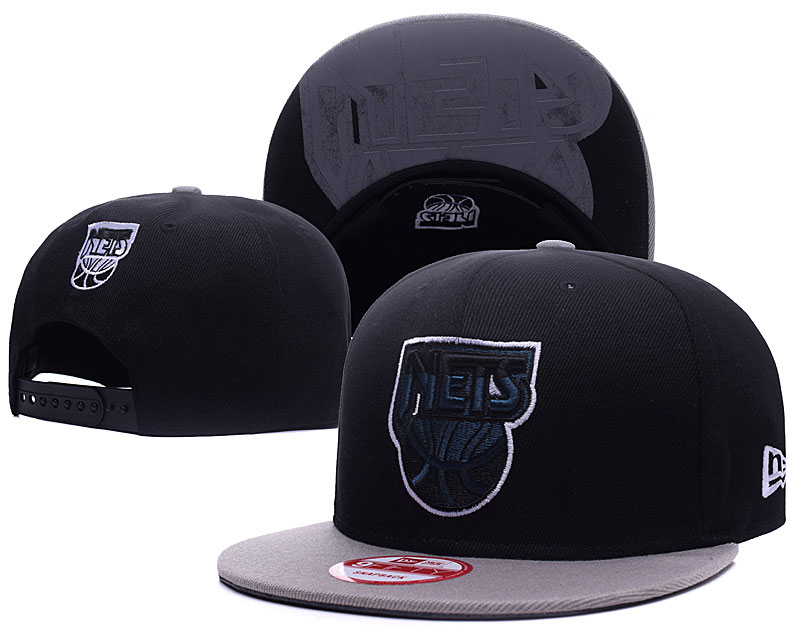 Nets Fresh Logo Black Snapback Adjustable Hat GS