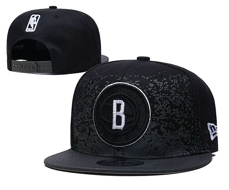 Nets Team Logo Black Adjustable Hat