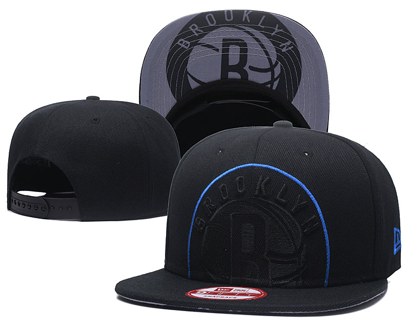 Nets Team Logo Black Adjustable Hat GS
